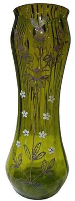 groene glazen art-nouveau vaas., Enlèvement
