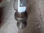 Oude koperen lamp met glazen bol, Antiek en Kunst, Ophalen of Verzenden