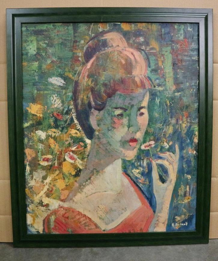 Augustin BODART, de welriekende bloemen, Antiek en Kunst, Kunst | Schilderijen | Klassiek, Ophalen of Verzenden