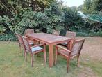 Tuintafel met 6 stoelen, Tuin en Terras, Ophalen, Gebruikt