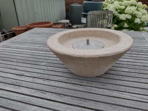 Stenen fakkel / tuin of terras kaars + 4L brandgel, Tuin en Terras, Fakkels, Zo goed als nieuw, Ophalen