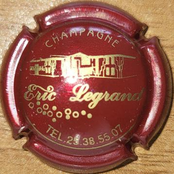 Champagnecapsule Eric LEGRAND Bordeauxrood & goud nr.20 