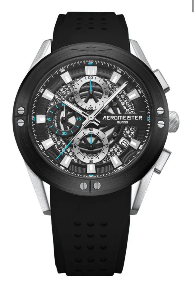 AEROMEISTER MUNDO SPORTS CHRONO VAUT599€! 💯%NOUVEAU !, Bijoux, Sacs & Beauté, Montres de sport, Neuf, Enlèvement ou Envoi