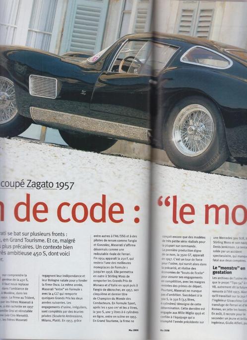 Maserati 450 S Zagato voiture de collection, Boeken, Auto's | Folders en Tijdschriften, Gelezen, Verzenden