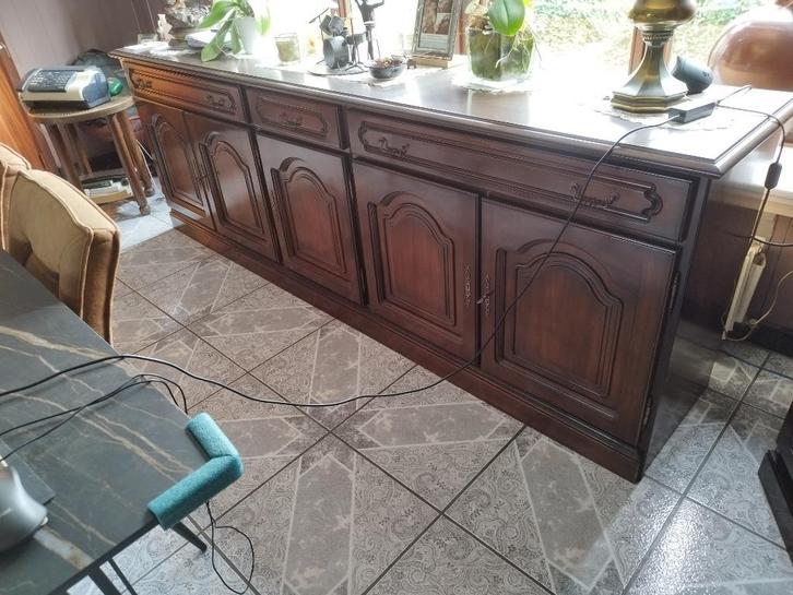 dressoir en tafel in kerselaar, Huis en Inrichting, Kasten | Dressoirs, Gebruikt, Kersenhout, Ophalen