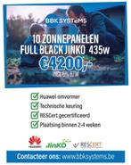 10x Jinko 435 Wp GLAS FULL BLACK + hybride omvormer gekeurd, 200 watts-crêtes ou plus, Enlèvement ou Envoi, Neuf, Système complet