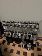 TECHNOGYM CHROME DUMBELL SET 1KG - 12KG, Sport en Fitness, Ophalen, Zo goed als nieuw