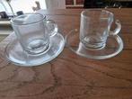 Lot de 2 tasses à expresso en verre avec plaque inférieure, Maison & Meubles, Cuisine | Vaisselle, Tasse(s) et/ou soucoupe(s)