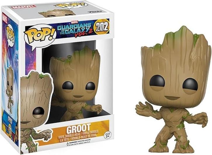 Figurine Pop ! Marvel 202  Bobble Head Groot GRATIS LEV, Verzamelen, Poppetjes en Figuurtjes, Nieuw, Verzenden