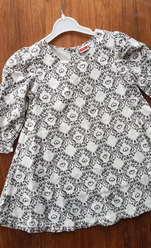MEXX - Robe évasée écrue, motifs gris brun - T.12/18 mois/80, Enfants & Bébés, Vêtements de bébé | Taille 80, Utilisé, Fille, Robe ou Jupe