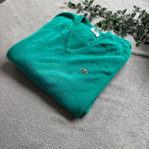 VTG Lacoste Mens Pullover V-Neck Sweater Green Alligator XL, Kleding | Dames, Truien en Vesten, Zo goed als nieuw, Maat 46/48 (XL) of groter
