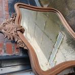 Mooie spiegel massief eiken. Geslepen glas., Antiek en Kunst, Ophalen