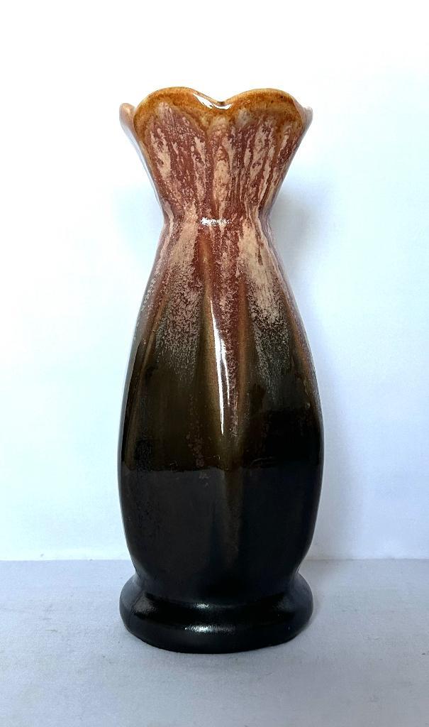 vaas Belgisch keramiek Belgium glazuur drip techniek vintage, Antiek en Kunst, Antiek | Vazen, Ophalen of Verzenden