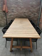 Tuintafel 90 x 240 cm (enkel de tafel) te koop, Ophalen, Gebruikt, Rechthoekig, Hout