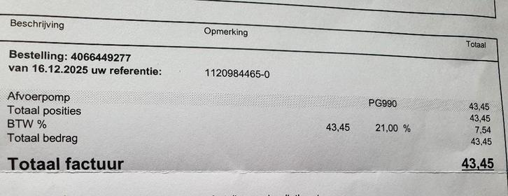 Afvoerpomp voor Bosch wasmachine, Electroménager, Lave-linge, Neuf, Chargeur frontal, Envoi