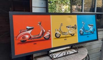 Mooi schilderij vespa   beschikbaar voor biedingen
