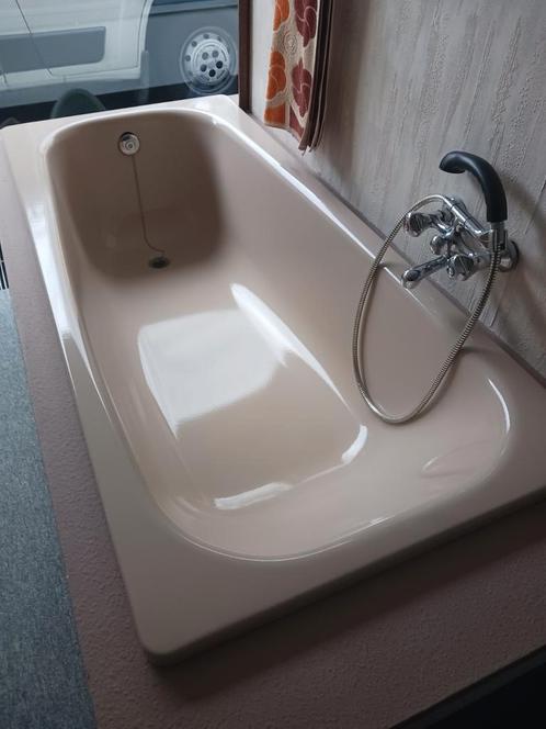 NIEUW BAD BEIGE STAAL160 OP 75 MOSGR STAAL 170 OP 70,ROSE, Huis en Inrichting, Badkamer | Complete badkamers, Nieuw, Ophalen
