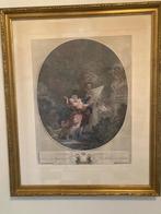 Inge­kleurd kopergravure/ets in klassieke stijl,, Antiek en Kunst, Ophalen