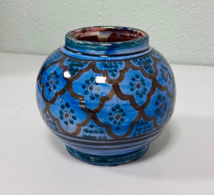 Vase marocain Safi vintage peint à la main, Antiquités & Art, Antiquités | Vases, Enlèvement ou Envoi