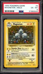Magneton Holo PSA 6 - 9/102 - Base Set 1999, Hobby en Vrije tijd, Verzamelkaartspellen | Pokémon, Verzenden, Zo goed als nieuw