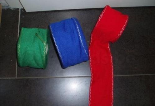 borduren linnen blauw rood groen  lint, Hobby en Vrije tijd, Borduren en Borduurmachines, Nieuw, Ophalen of Verzenden