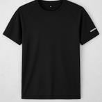 Set van 4 sportshirts voor heren, ademend, sneldrogend, Sans marque, Maat 48/50 (M), Zwart, Nieuw