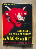 Emaille reclamebord la vache qui rit reclame vintage, Verzamelen, Ophalen of Verzenden, Zo goed als nieuw, Reclamebord