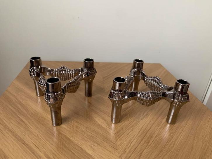 2 vintage Nagel kaarsenhouders 45€/p, Antiek en Kunst, Antiek | Kandelaars, Ophalen