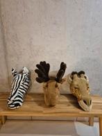 Pluche dierenkop Bibib & CO eland zebra en giraf, Enlèvement