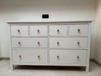 Ikea Hemnes Ladekast 8 lades, wit gebeitst, Ophalen, Zo goed als nieuw, Commode