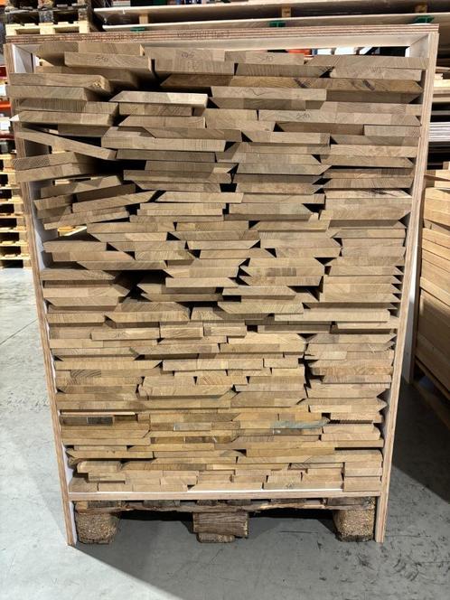 Massief Eikenhout - 1,326m³ (Palette D), Doe-het-zelf en Bouw, Hout en Planken, Gebruikt, Plank, Eiken, Minder dan 200 cm, 50 mm of meer