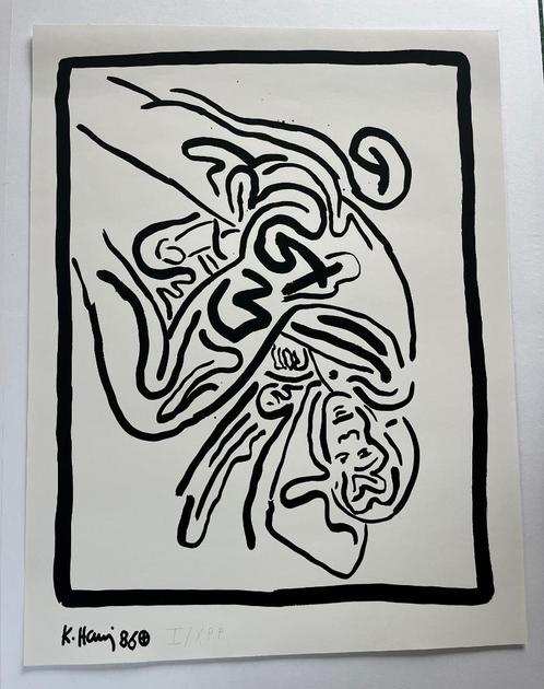 Keith Haring print 1986, Antiek en Kunst, Kunst | Overige Kunst, Ophalen of Verzenden