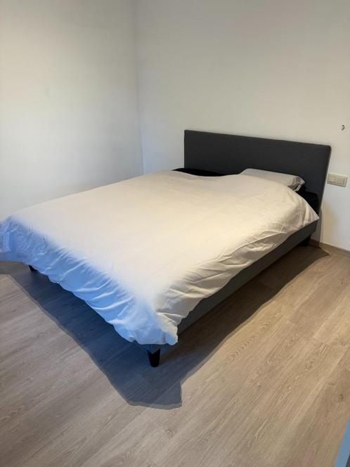 boxspring, Huis en Inrichting, Slaapkamer | Boxsprings, Nieuw, 160 cm, 200 cm, Tweepersoons, Grijs, Ophalen