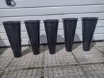 Bloempotten - 23 cm diamter - 5 stuks, Kunststof, Gebruikt, Rond, Minder dan 25 cm