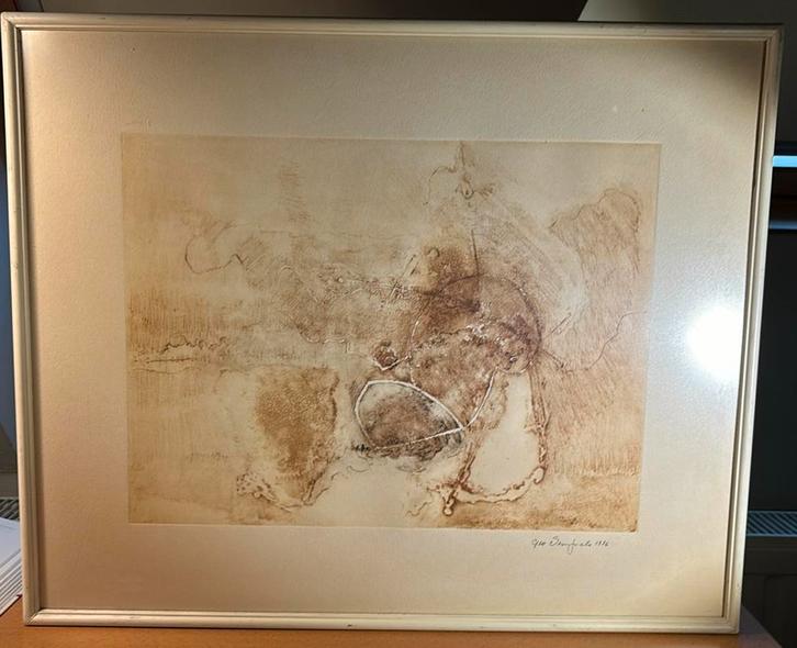 Geo Sempels - ets, Antiek en Kunst, Kunst | Etsen en Gravures, Ophalen of Verzenden