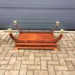 Salontafel met glazen blad Italiaanse stijl, Antiek en Kunst, Ophalen