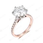 Nieuwe ring, 3 karaat, Handtassen en Accessoires, Ringen, Verzenden, Wit, Nieuw, 17 tot 18