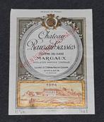 Chateau Rauzan Gassies Margaux 1984 vintage etiket, Verzamelen, Rode wijn, Frankrijk, Ophalen of Verzenden, Zo goed als nieuw