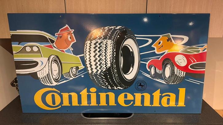 Continental emaille reclamebord, Antiek en Kunst, Antiek | Email, Ophalen