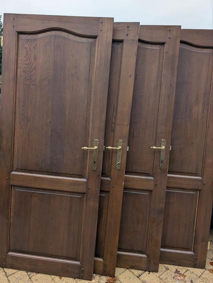 Portes intérieures en chêne massif avec serrures, charnières, Bricolage & Construction, Fenêtres & Moustiquaires, Comme neuf, Porte intérieure