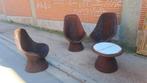 Rotan fauteuils, vintage tafel in Noordwolde Nederlandse sti, Tuin en Terras, Ophalen, Zo goed als nieuw, Rotan