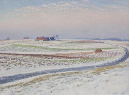 Max Klein Von Diepold (1873-1949): Winterlandschap (O/D93x73, Antiek en Kunst, Kunst | Schilderijen | Klassiek, Verzenden