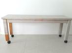 Banc et table assortis chêne massif, Maison & Meubles, Pièces pour table, 100 à 150 cm, Bois, Utilisé, 50 à 100 cm