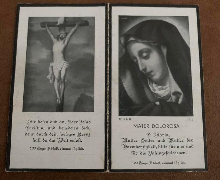 Duits bidprentje 1941, Verzamelen, Bidprentjes en Rouwkaarten, Bidprentje, Ophalen of Verzenden