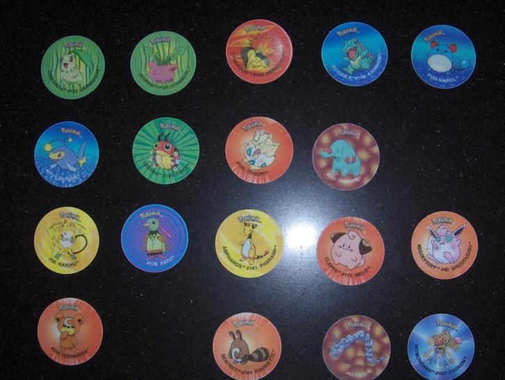 Heb nog 18 v/d 20st: POKEMON FLIPPO EVOLUTIONS 26 t/m 45., Verzamelen, Flippo's, Losse flippo's, Adventure, Cheetos 24 Game, Chester Cheetos