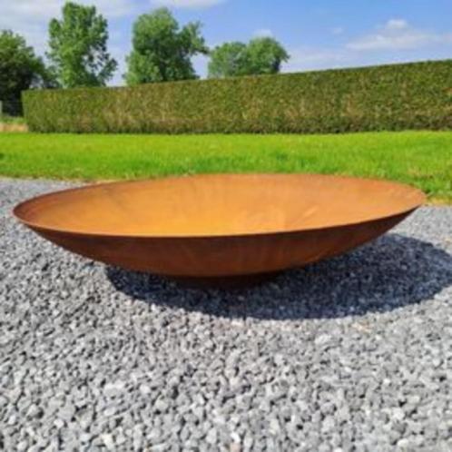 Ronde vuurschaal in cortenstaal, Tuin en Terras, Vuurschalen, Nieuw, Ophalen of Verzenden