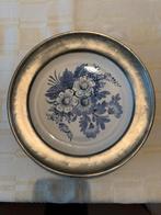 Sierbord blauw wit handgeschilderd, Antiek en Kunst, Ophalen of Verzenden