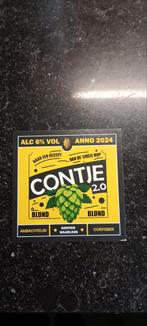 Bieretiket contje dorpsbier Kontich en waarloos, Verzamelen, Ophalen of Verzenden, Zo goed als nieuw