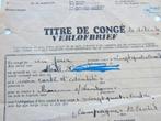 23/04/1940 ABBL 6 REG ARTILLERIE TITRE CONGE, Collections, Objets militaires | Seconde Guerre mondiale, Enlèvement ou Envoi