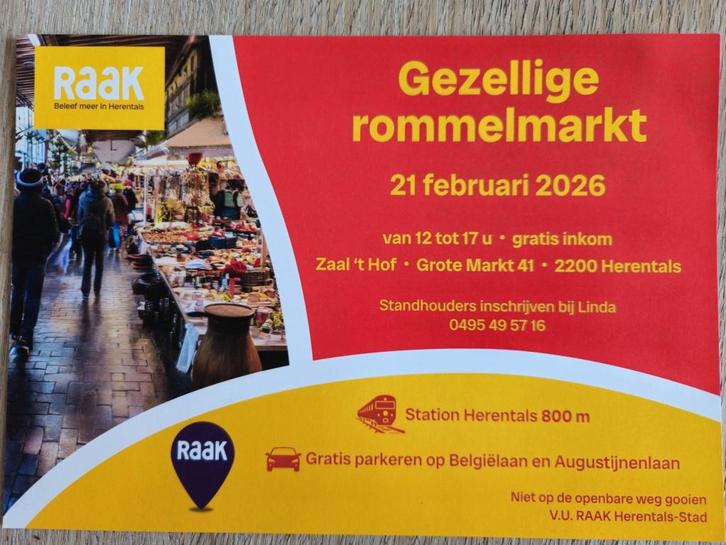 Rommelmarkt Herentals 21 februari, Diversen, Rommelmarktspullen, Gebruikt, Ophalen
